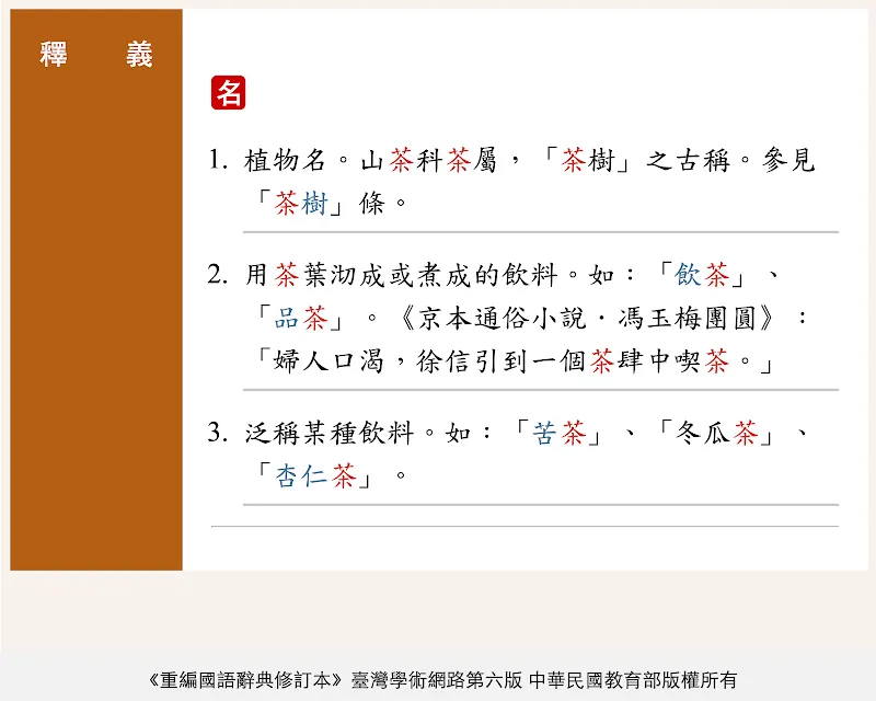 什麼是茶？國語字典是這樣說的⋯⋯