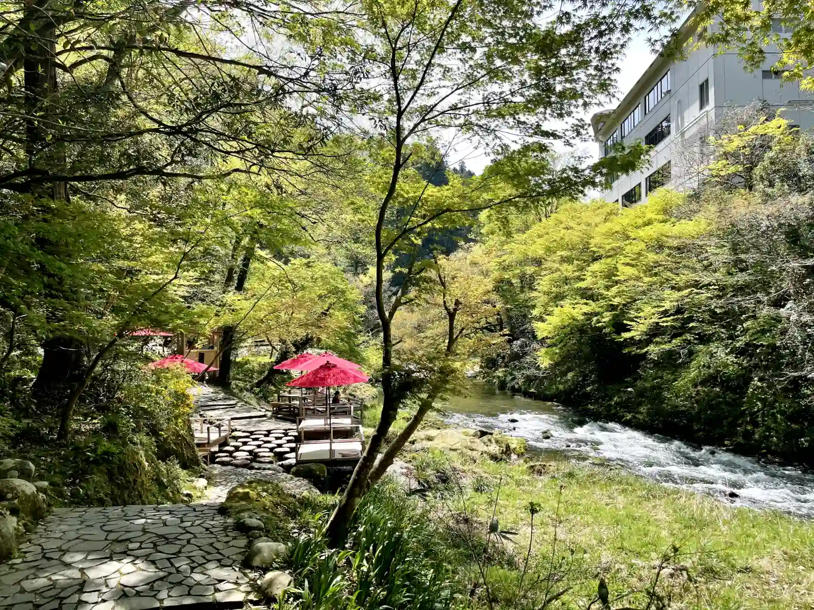 鶴仙溪川床